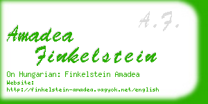 amadea finkelstein business card